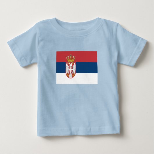 Serbia Flag ベビーTシャツ (正面)