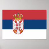 Serbia Flag ポスター (正面)