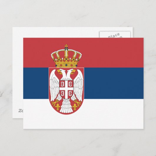 Serbia Flag ポストカード (正面/裏面)