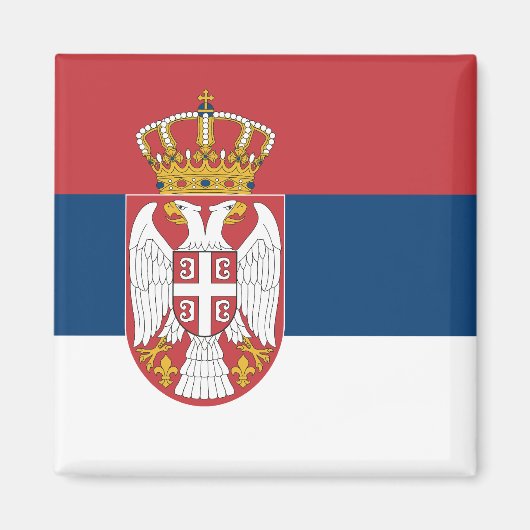 Serbia Flag マグネット (正面)