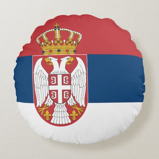 Serbia Flag ラウンドクッション (正面)