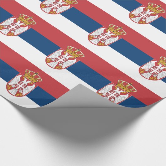 Serbia Flag ラッピングペーパー (角)