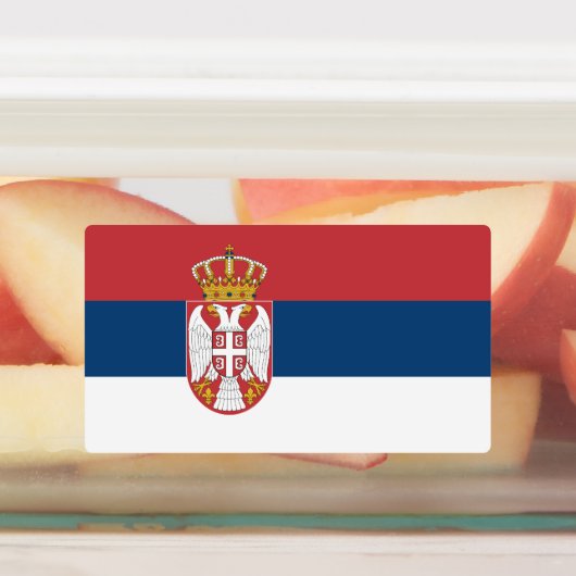 Serbia Flag ラベル (貼付)