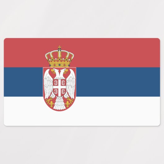 Serbia Flag ラベル (デザイン2)