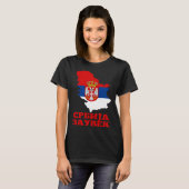 Serbia Flag for Serbs Srbija Zauvek Srbin Tシャツ (正面フル)