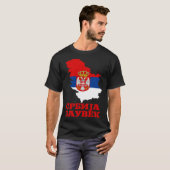 Serbia Flag for Serbs Srbija Zauvek Srbin Tシャツ (正面フル)