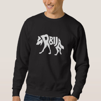 Serbia Gray Wolf Srbija Word Cool Animal スウェットシャツ