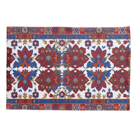 Serbian carpet pattern 8 枕カバー (裏面)