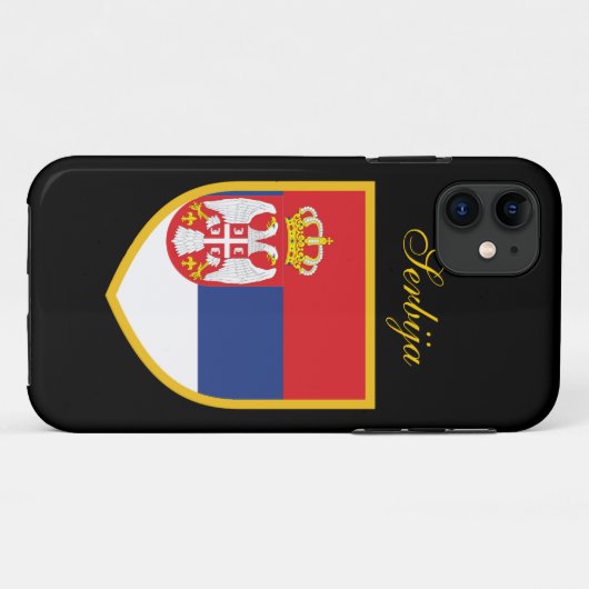 Serbien-Flagge Case-Mate iPhoneケース (裏面(横))