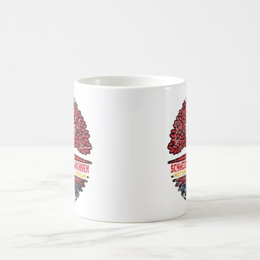 Serbisch Schweizer Schweiz Baum Wurzel コーヒーマグカップ (中央)