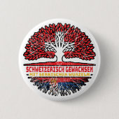 Serbisch Schweizer Schweiz Baum Wurzel 缶バッジ (正面)