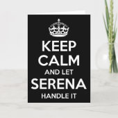Serena Keep Calm Personalized Name Funny Birthday  カード (正面)