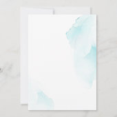 Serenade in Blue：水彩フローラ結婚 招待状 (裏面)