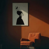 Sereneプロファイル： Raven & Branchesファッションポートレート ポスター