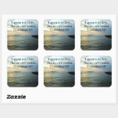 SERENE 3コリント5:17海シーン写真 スクエアシール (シート)