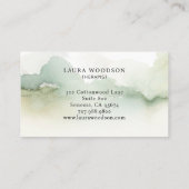 Serene Abstract Watercolor Therapist 名刺 (裏面)