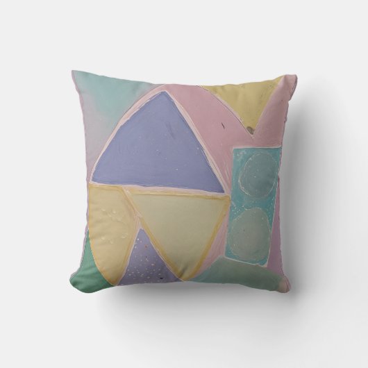 Serene Abstracts: A Pastel Dream クッション (正面)