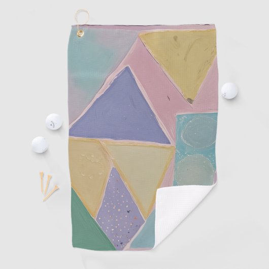 Serene Abstracts: A Pastel Dream ゴルフタオル (インサイチュ)