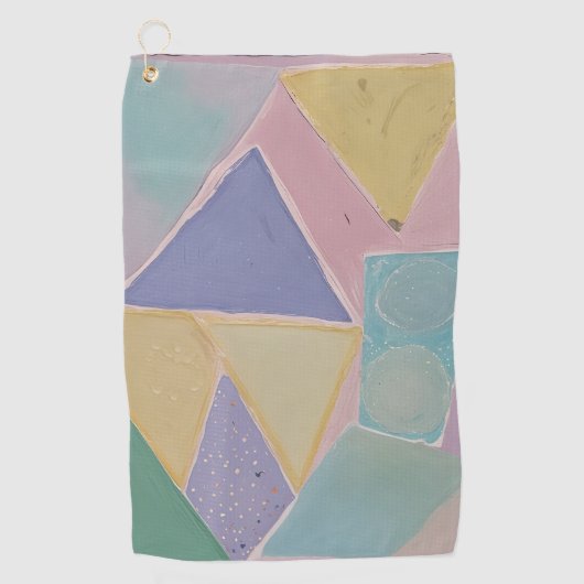 Serene Abstracts: A Pastel Dream ゴルフタオル (正面)
