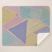 Serene Abstracts: A Pastel Dream シェルパブランケット (正面(横))