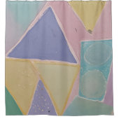 Serene Abstracts: A Pastel Dream シャワーカーテン (正面)