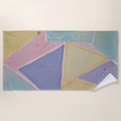 Serene Abstracts: A Pastel Dream ビーチタオル (正面)