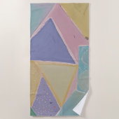 Serene Abstracts: A Pastel Dream ビーチタオル (正面)