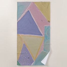 Serene Abstracts: A Pastel Dream ビーチタオル