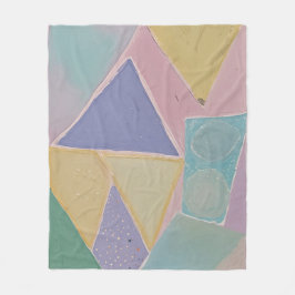 Serene Abstracts: A Pastel Dream フリースブランケット