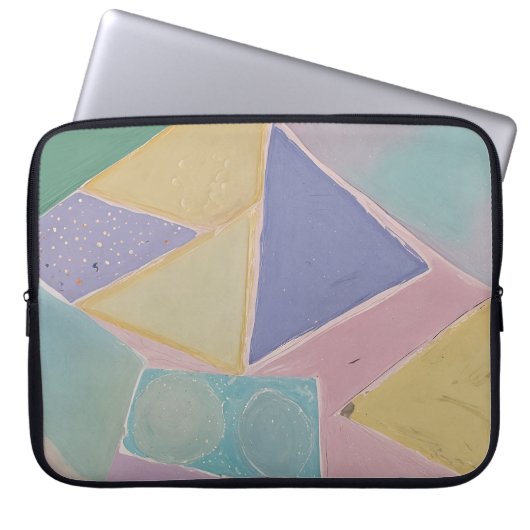 Serene Abstracts: A Pastel Dream ラップトップスリーブ (正面)