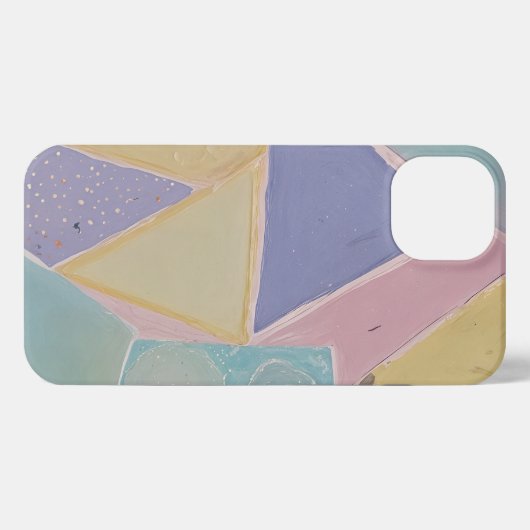 Serene Abstracts: A Pastel Dream iPhoneケース (裏面横)