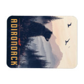 Serene Adirondack Bear:ヴィンテージ マグネット (横)