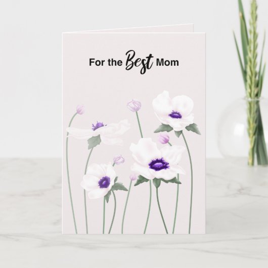 Serene Anemone Mother’s Day Card カード (正面)