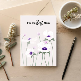 Serene Anemone Mother’s Day Card カード