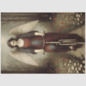 Serene Angel Bicycle Meadow Vintage Decoupage 薄葉紙 (正面)