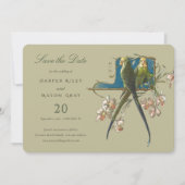 Serene Aviary 'Save the Date'結婚式招待状 招待状 (正面)