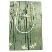 Serene Bamboo Blossom Asian  (1) ミディアムペーパーバッグ (正面)