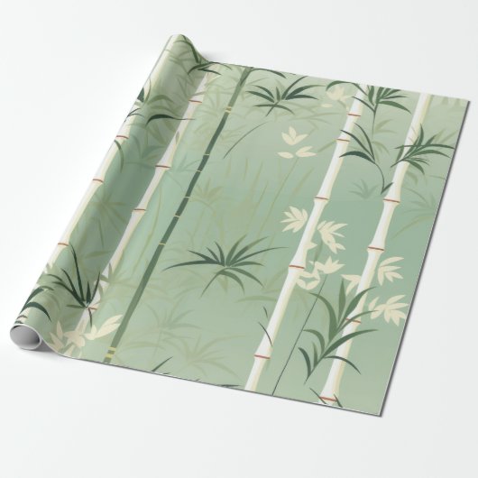 Serene Bamboo Blossom Asian  (2) ラッピングペーパー (アンロールド)