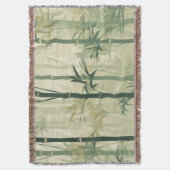 Serene Bamboo Blossom Asian  (3) スローブランケット (正面縦)