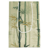 Serene Bamboo Blossom Asian  (3) ミディアムペーパーバッグ (裏面)
