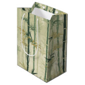 Serene Bamboo Blossom Asian  (3) ミディアムペーパーバッグ (裏面アングル)