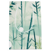 Serene Bamboo Blossom Asian  (4) ミディアムペーパーバッグ (正面)