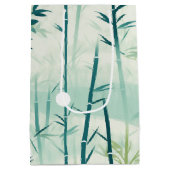 Serene Bamboo Blossom Asian  (4) ミディアムペーパーバッグ (裏面)