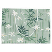 Serene Bamboo Blossom Asian  (4) ラージペーパーバッグ (裏面)