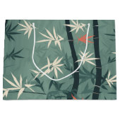 Serene Bamboo Blossom Asian  (7) ラージペーパーバッグ (正面)