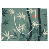 Serene Bamboo Blossom Asian  (7) ラージペーパーバッグ (裏面)