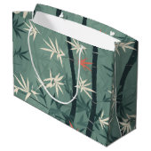 Serene Bamboo Blossom Asian  (7) ラージペーパーバッグ (裏面アングル)