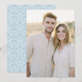 Serene Beige Casual Photo 招待状 (正面/裏面)