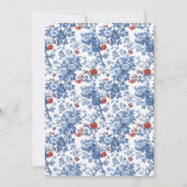 Serene Beige Floral Photo 招待状 (裏面)