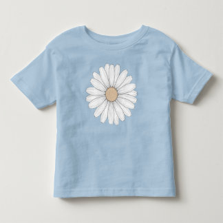 Serene Bloom - デイジー フラワー デリケート イラスト トドラーTシャツ